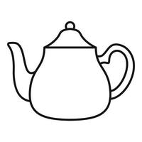 Big kettle icon, outline style vector