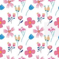 watercolor flower pattern hand draw vector