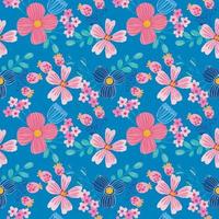 watercolor flower pattern hand draw vector