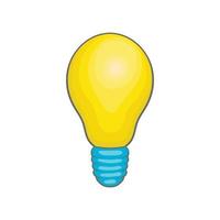 Light bulb icon, cartoon style vector