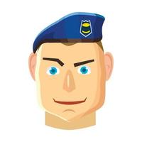 Paratrooper icon, cartoon style vector