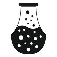 Chemistry potion flask icon, simple style vector