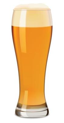 Glass of beer mockup, realistic style