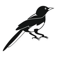 Small magpie icon, simple style vector