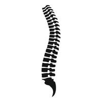 icono de la columna vertebral, estilo simple vector