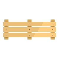 Wide fence icon, flat style. vector