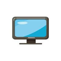 Monitor icon, cartoon style vector