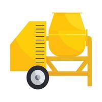 Building mixer for concrete icon, cartoon style vector