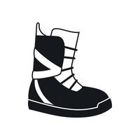 bota para icono de snowboard, estilo simple vector