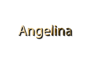 angelina 3d testo nome modello png