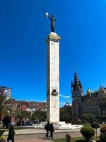 Europe Square, also known as Argonaut Square, is a large tall beautiful statue of Medea with a golden fleece in her hands. Batumi, Georgia, April 17, 2019 photo