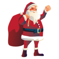 feliz santa claus y celebración en vacaciones de navidad png