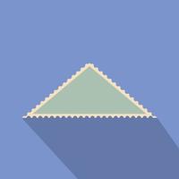 icono de sello postal triangular, estilo plano vector