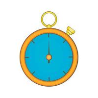 Stopwatch icon in cartoon style vector