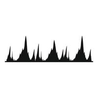 Equalizer technology icon, simple black style vector