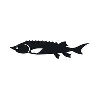 Fresh sturgeon fish icon, simple style vector