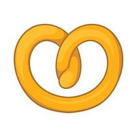 icono de pretzels, estilo de dibujos animados vector