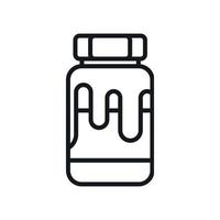 Plastic jar with gouache icon vector