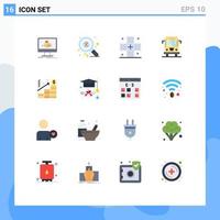 16 Creative Icons Modern Signs and Symbols of analysis transport disease cargo medicine Editable Pack of Creative Vector Design Elements