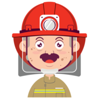 brandman Lycklig ansikte tecknad serie söt png