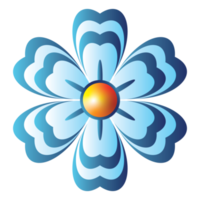 blaues Blumenillustrationsdesign png