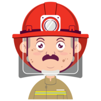 fireman doubt face cartoon cute png