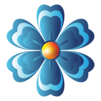 design de ilustração de flor azul png