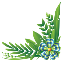 Flower right down corner frame png