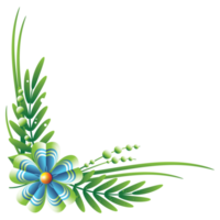 Flower left down corner frame png