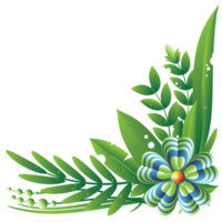 Flower right down corner frame png