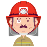 brandman Lycklig ansikte tecknad serie söt png