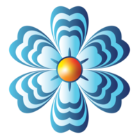 blue flower illustration design png