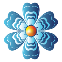 design de ilustração de flor azul png