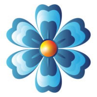 blue flower illustration design png