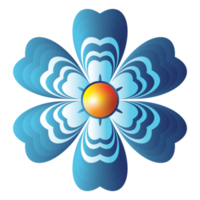 design de ilustração de flor azul png