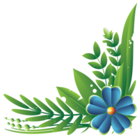 Flower right down corner frame png