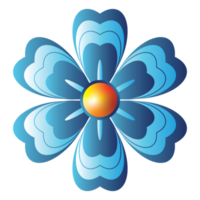 diseño de ilustración de flor azul png
