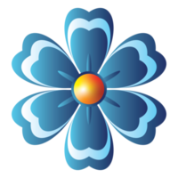 blaues Blumenillustrationsdesign png