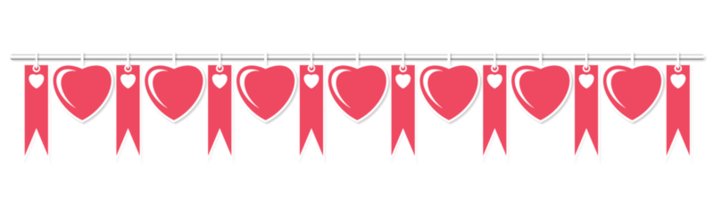 bandiera amore San Valentino per decorazione png