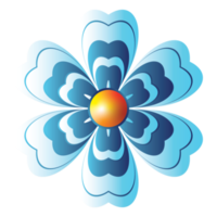 design de ilustração de flor azul png