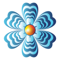 design de ilustração de flor azul png