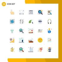 Universal Icon Symbols Group of 25 Modern Flat Colors of setting development paint customize wide Editable Vector Design Elements