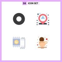 Modern Set of 4 Flat Icons and symbols such as computers heart gadget dedicated valentine Editable Vector Design Elements