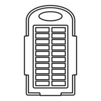 Power bank solar panel icon, outline style vector