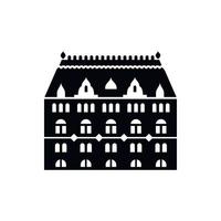 Building with arched windows icon vector