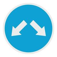 Moving in arrow icon, flat style. vector