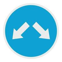 Moving in arrow icon, flat style. vector