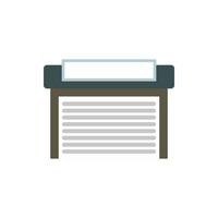 Garage with gate icon, flat style vector