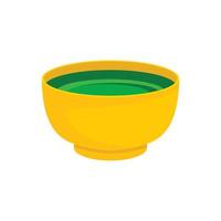 Spinach soup icon, flat style vector