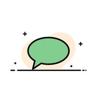 chat chat masaje correo negocio línea plana icono lleno vector banner plantilla